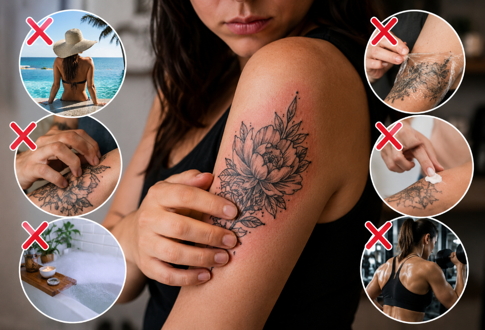 What Not To Do After Getting A Tattoo